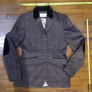 Brown Plaid Women's Blazer